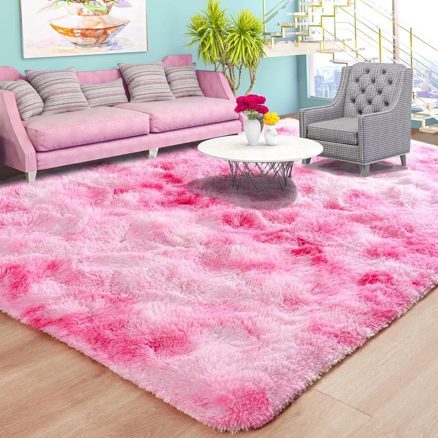 Fluffy Large Area Rug Plush Thick Carpet for Living Room Children Bedroom Rug Decoration Home Thicken Play Mat Home Textile