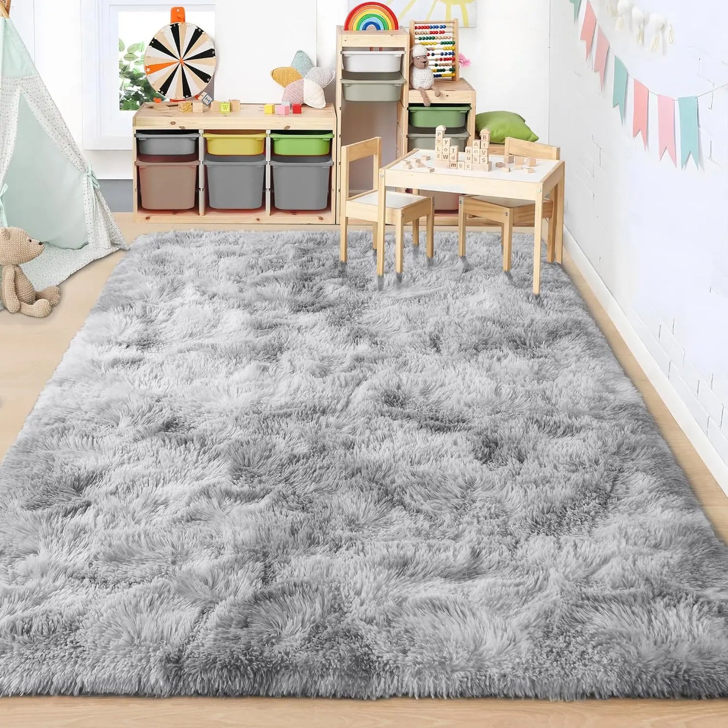 Fluffy Large Area Rug Plush Thick Carpet for Living Room Children Bedroom Rug Decoration Home Thicken Play Mat Home Textile